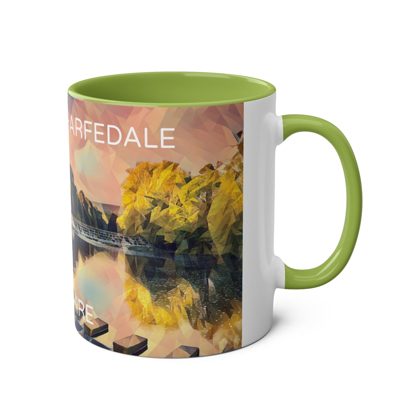 Burley-In-Wharfedale - Yorkshire Dales Two-Tone Coffee Mugs, 11oz