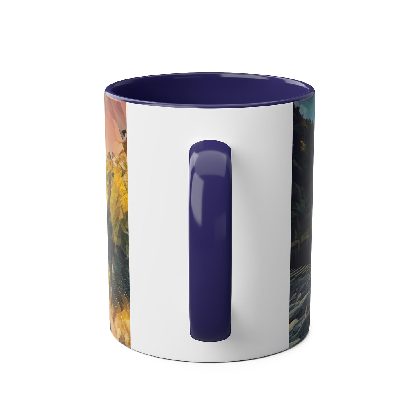 Burley-In-Wharfedale - Yorkshire Dales Two-Tone Coffee Mugs, 11oz