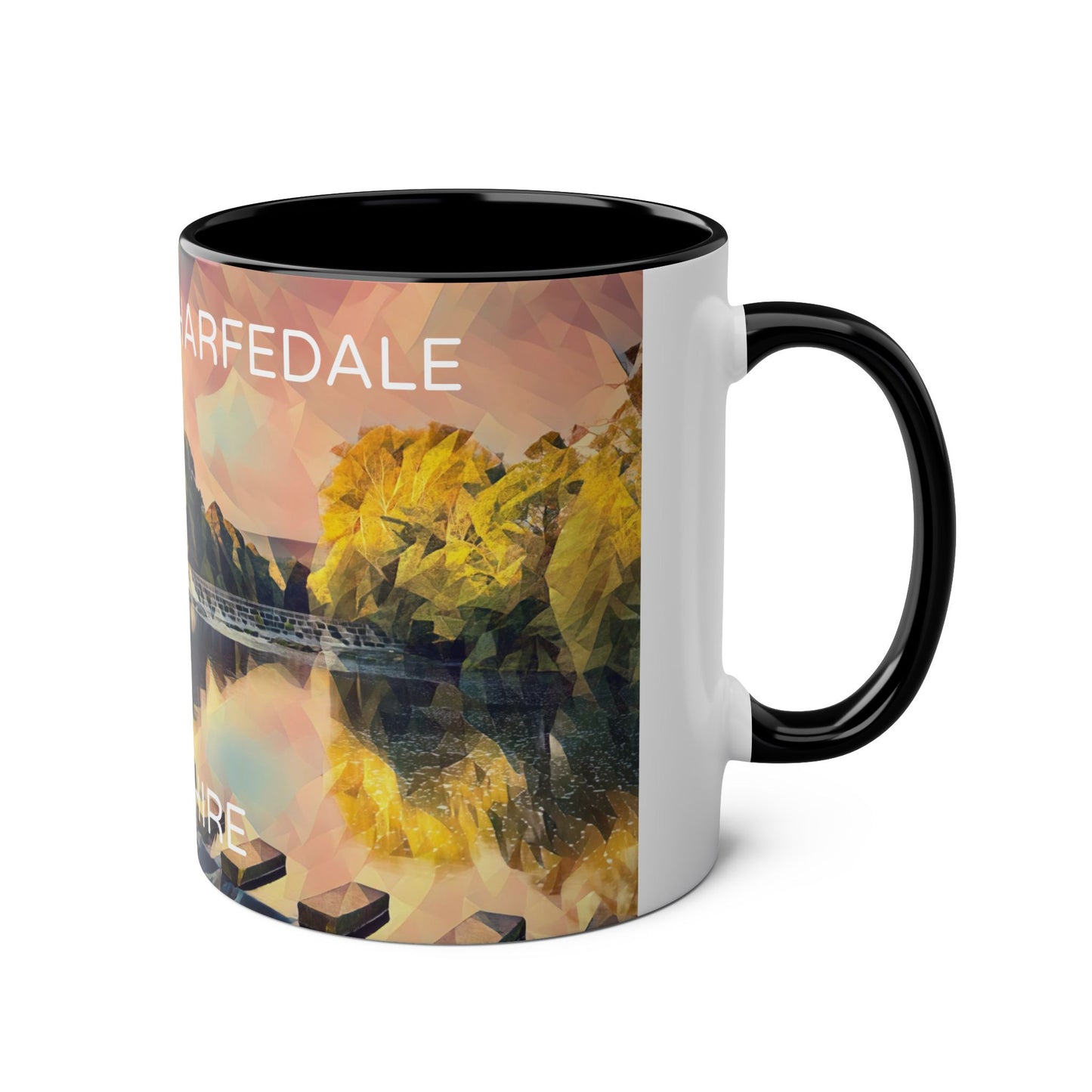Burley-In-Wharfedale - Yorkshire Dales Two-Tone Coffee Mugs, 11oz