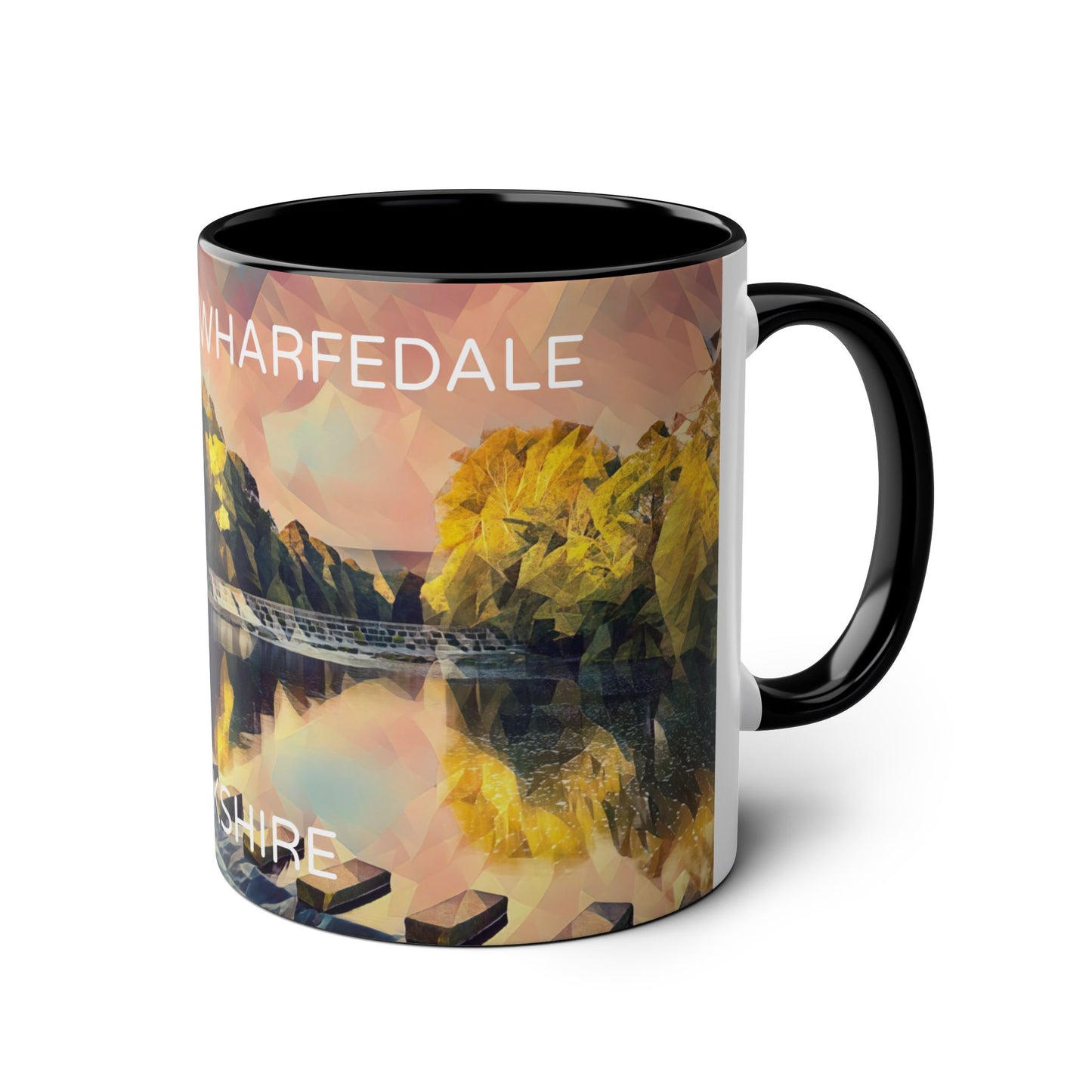 Burley-In-Wharfedale - Yorkshire Dales Two-Tone Coffee Mugs, 11oz