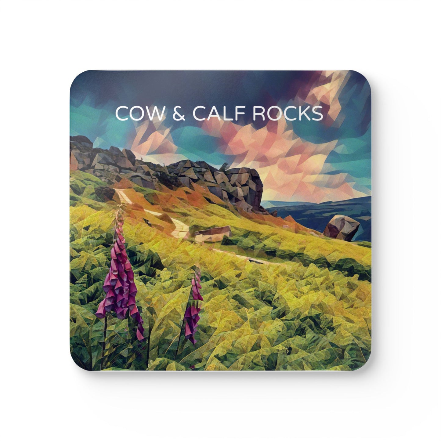 Cow and Calf Corkwood Coaster Set