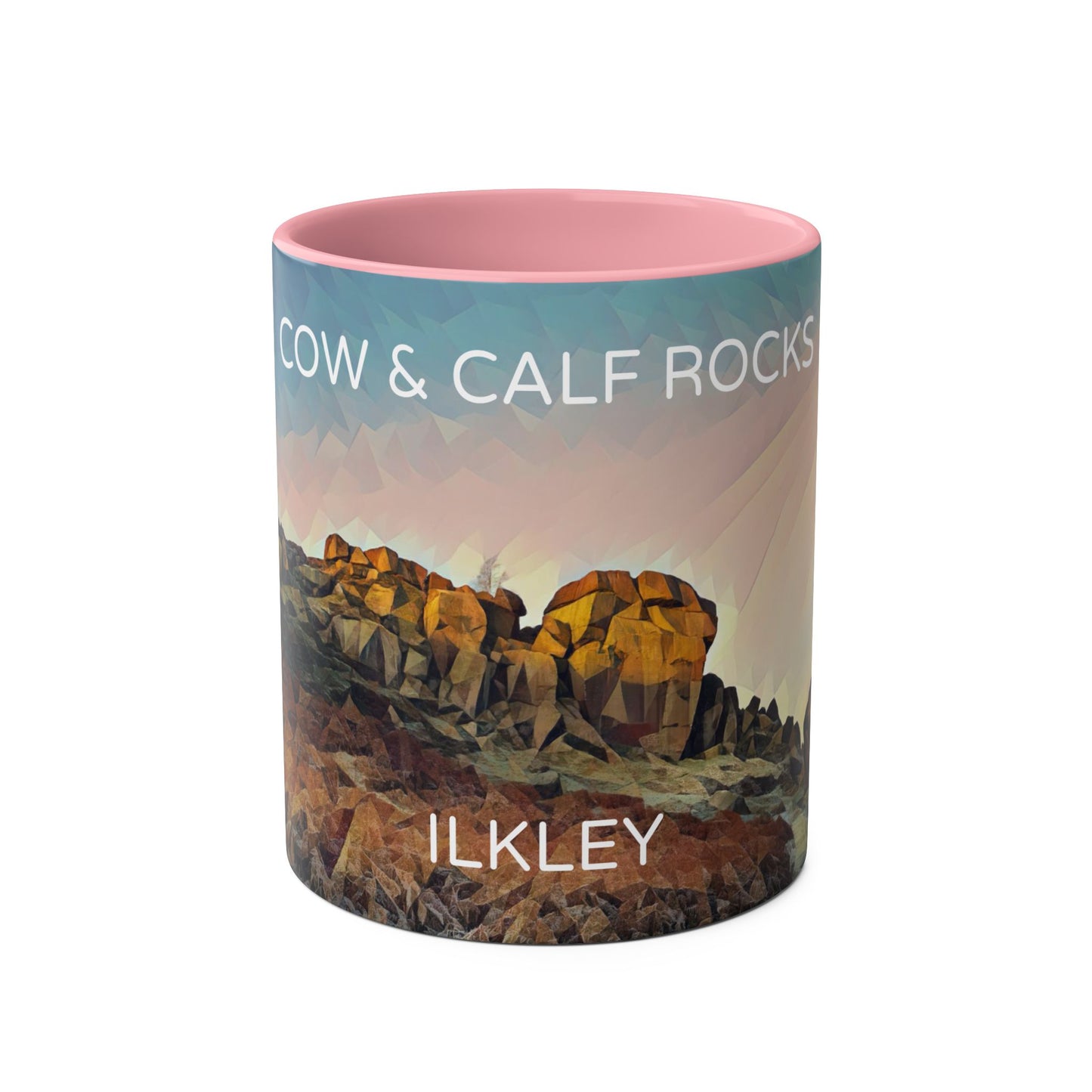 Ilkley Cow & Calf Rocks Two-Tone Coffee Mugs, 11oz