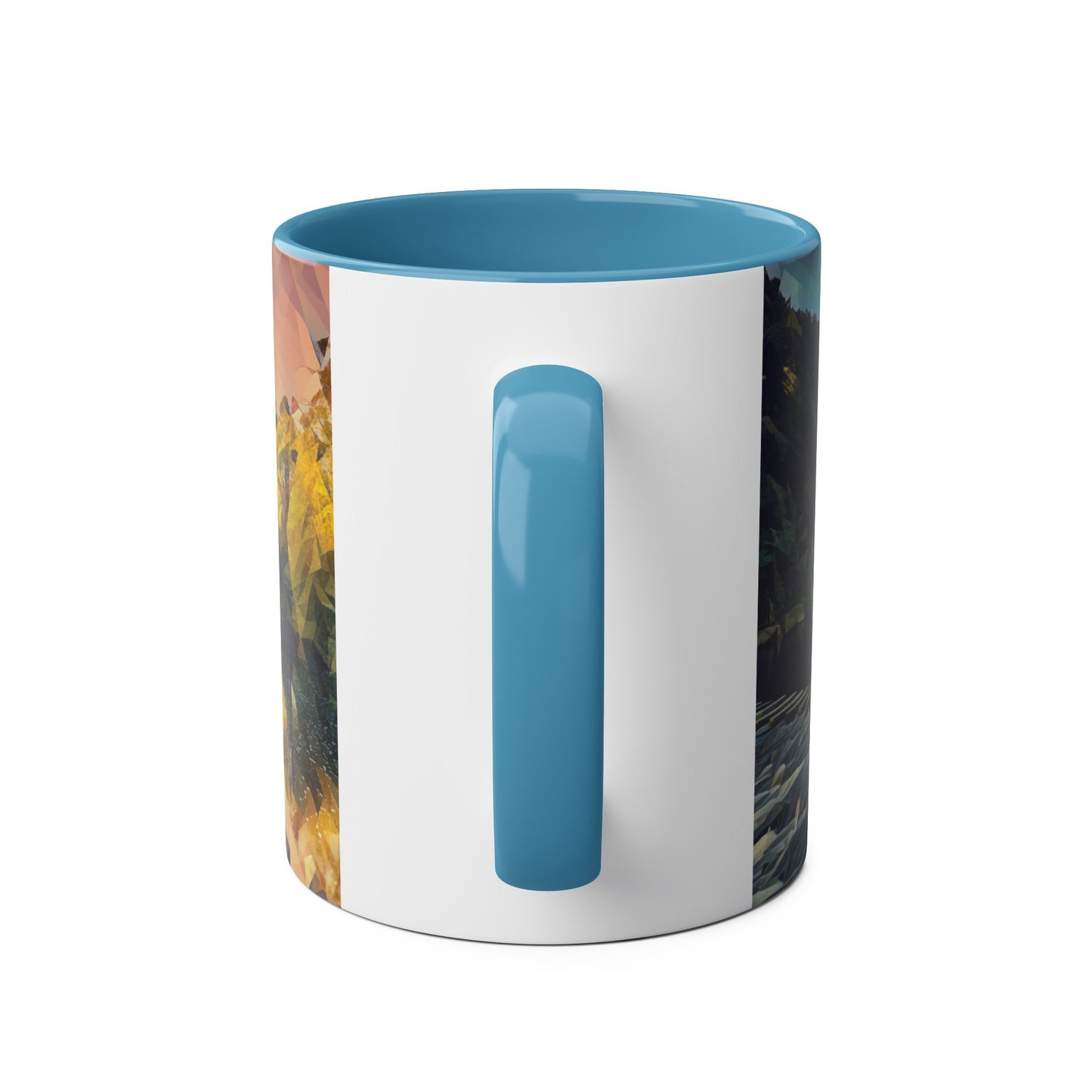 Burley-In-Wharfedale - Yorkshire Dales Two-Tone Coffee Mugs, 11oz