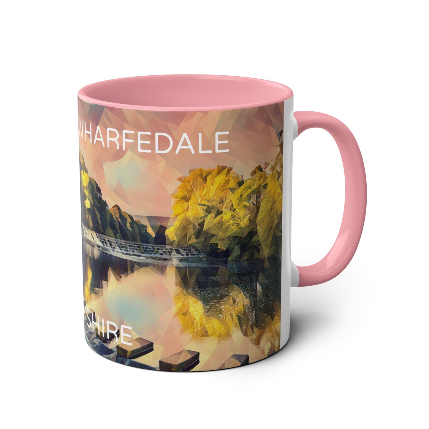 Burley-In-Wharfedale - Yorkshire Dales Two-Tone Coffee Mugs, 11oz