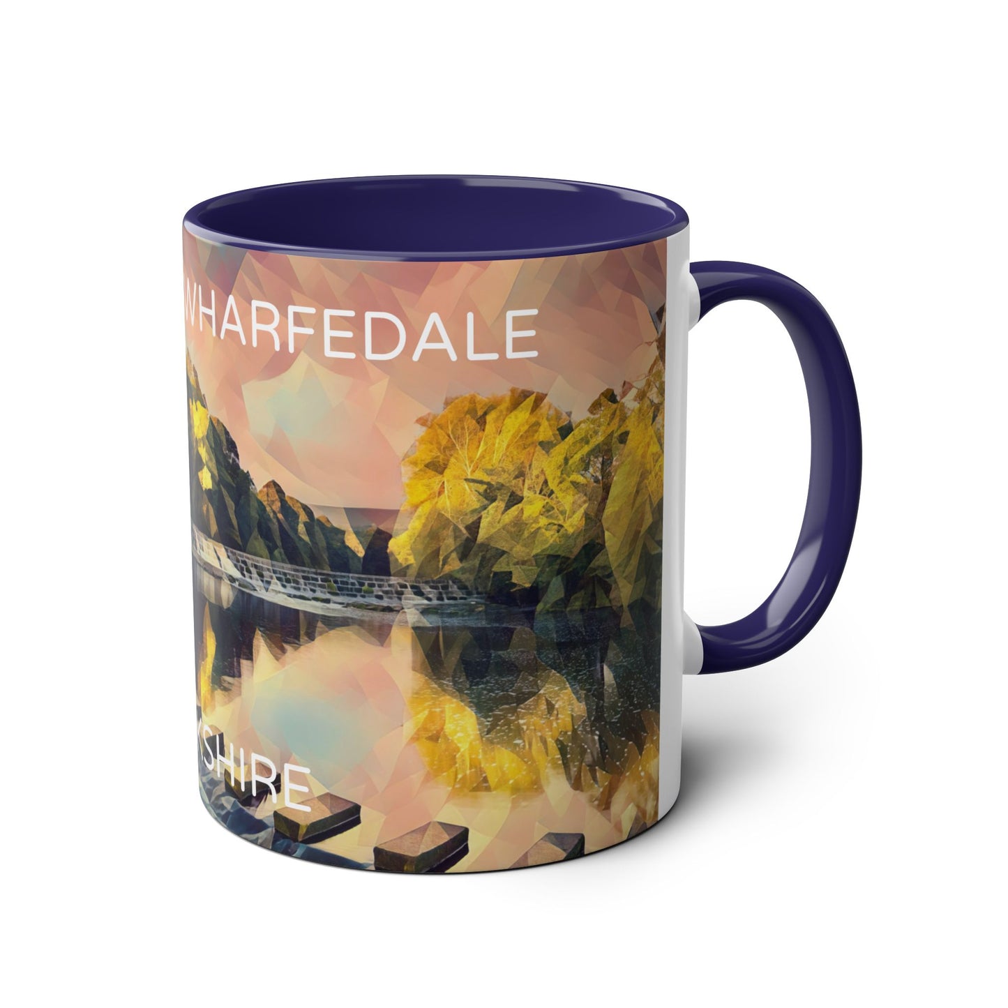 Burley-In-Wharfedale - Yorkshire Dales Two-Tone Coffee Mugs, 11oz