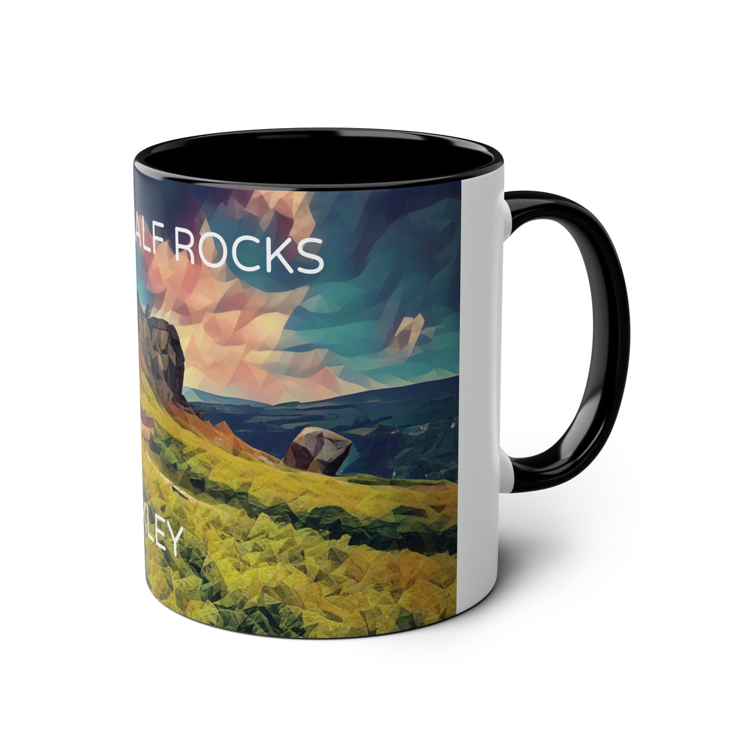 Ilkley Cow & Calf Rocks Two-Tone Coffee Mugs, 11oz