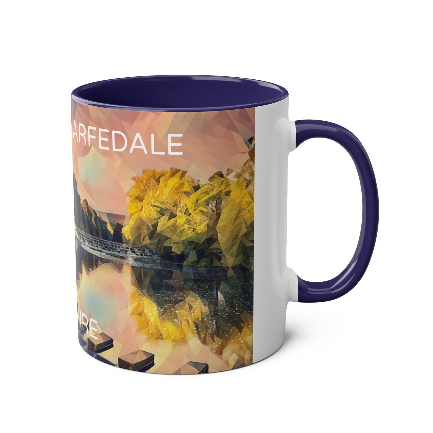 Burley-In-Wharfedale  - Yorkshire Dales  Two-Tone Coffee Mugs, 11oz