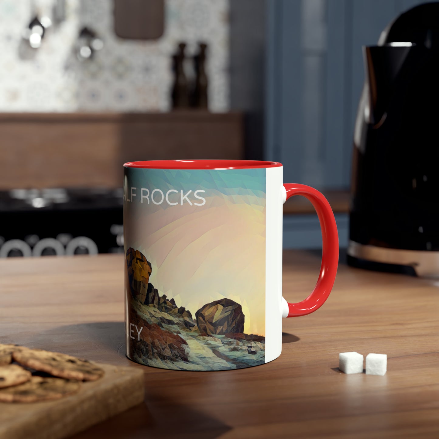 Ilkley Cow & Calf Rocks Two-Tone Coffee Mugs, 11oz