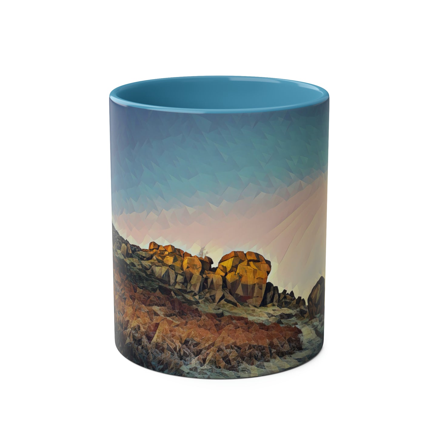 Ilkley Cow & Calf Rocks Two-Tone Coffee Mugs, 11oz