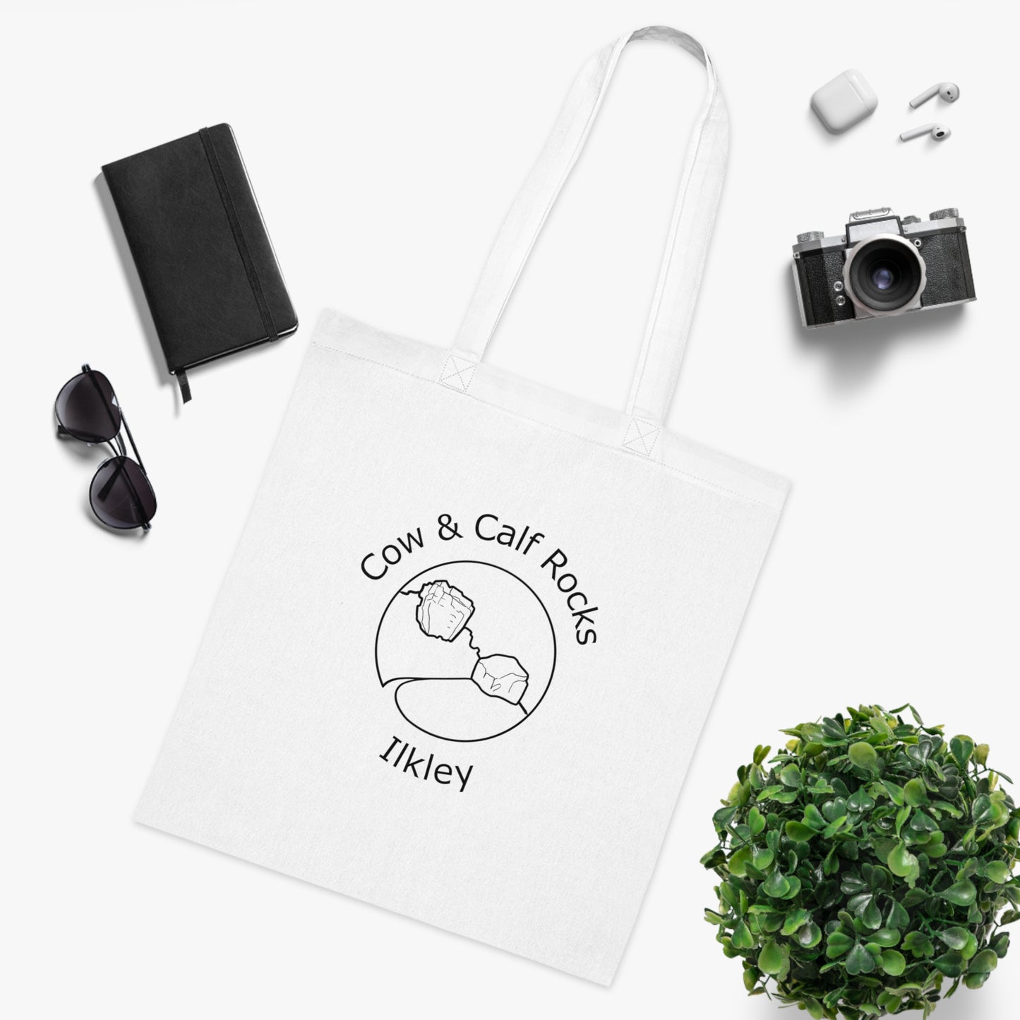 Cotton Tote featuring Cow and Calf Design