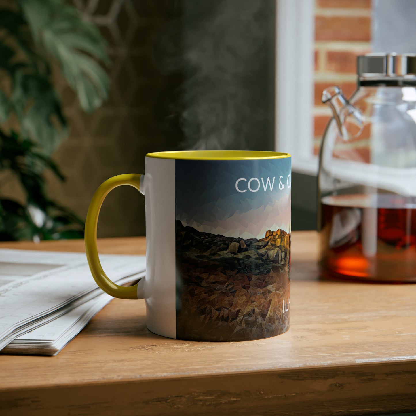 Ilkley Cow & Calf Rocks Two-Tone Coffee Mugs, 11oz