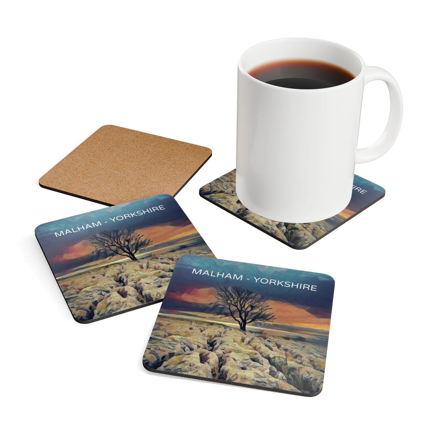 Malham Corkwood Coaster Set