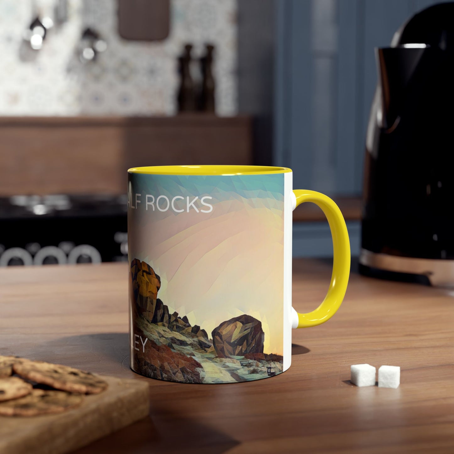 Ilkley Cow & Calf Rocks Two-Tone Coffee Mugs, 11oz