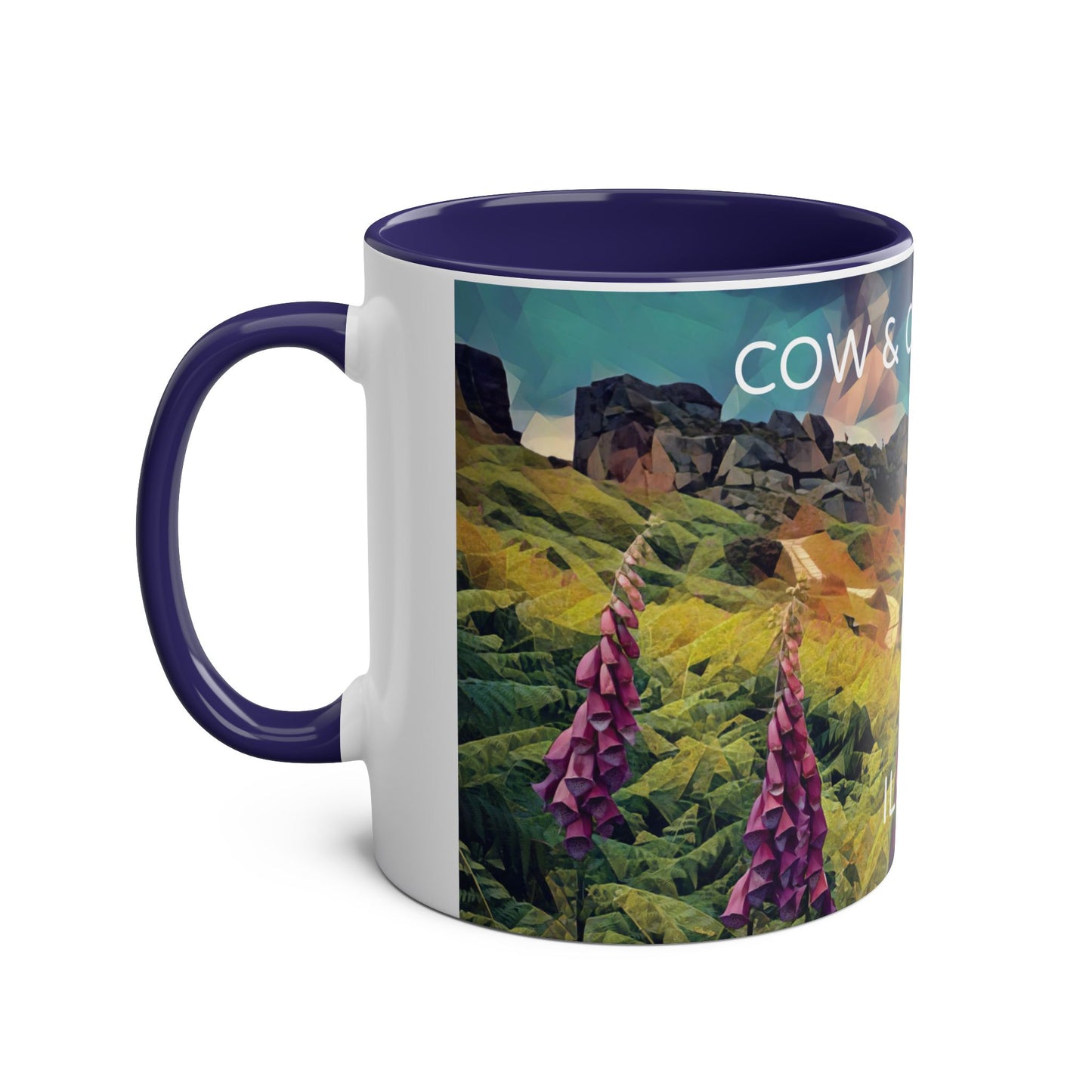 Ilkley Cow & Calf Rocks Two-Tone Coffee Mugs, 11oz