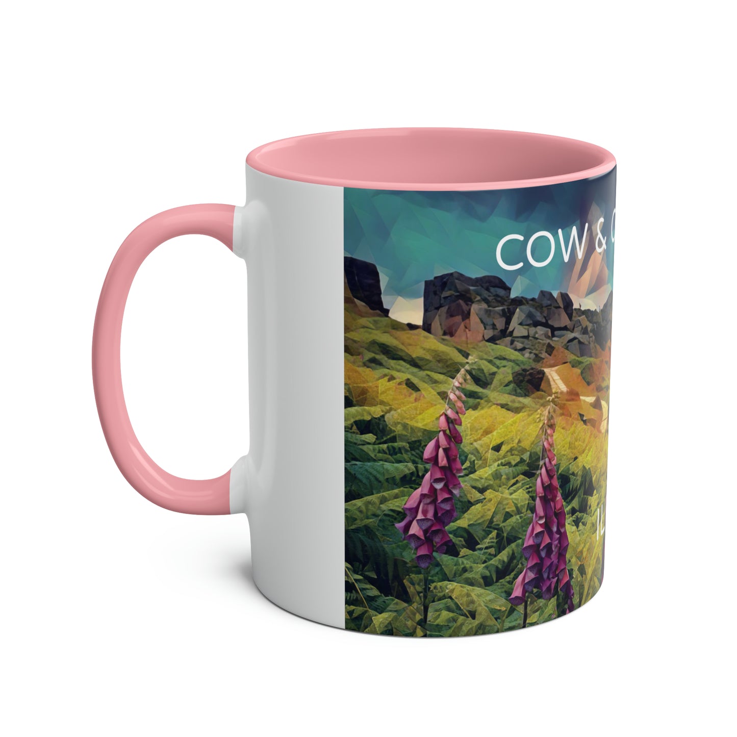 Ilkley Cow & Calf Rocks Two-Tone Coffee Mugs, 11oz