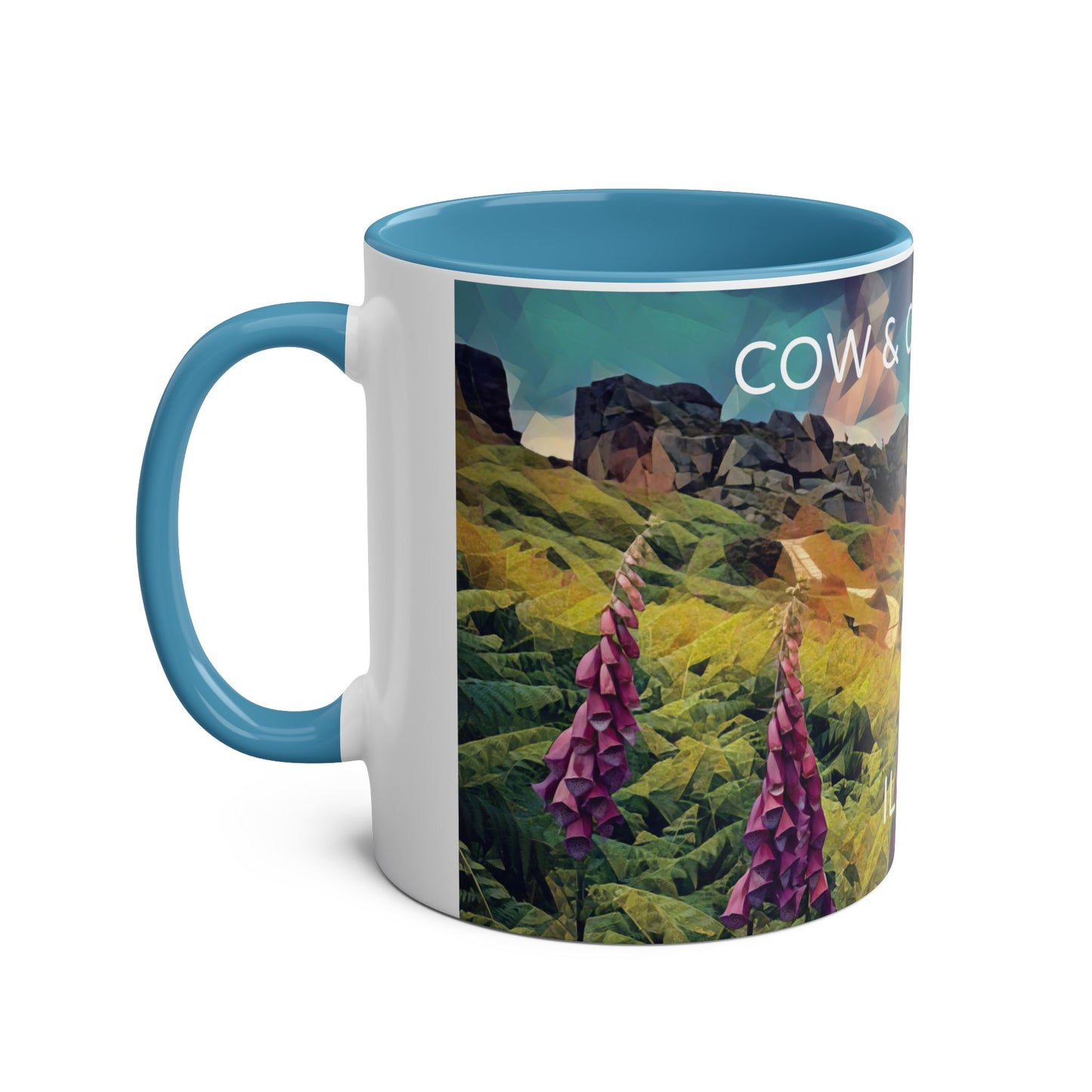 Ilkley Cow & Calf Rocks Two-Tone Coffee Mugs, 11oz