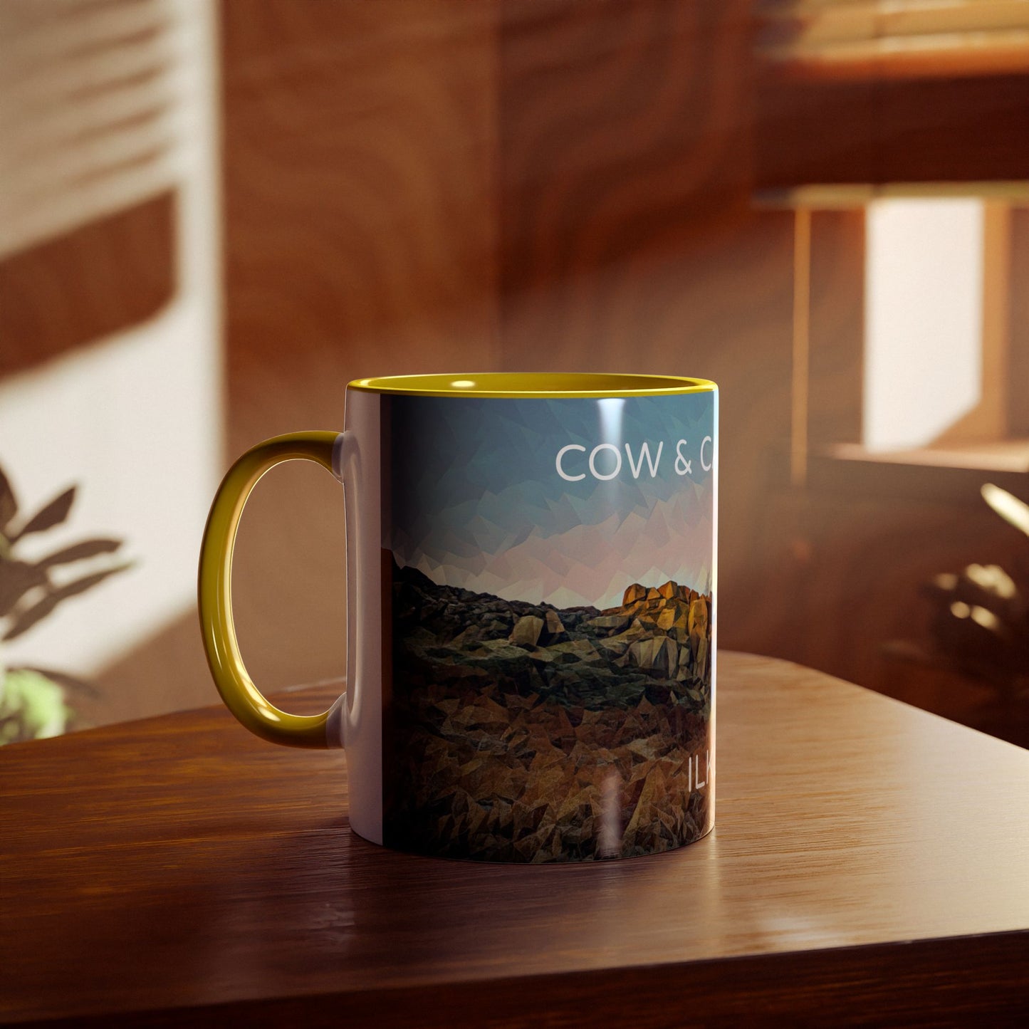 Ilkley Cow & Calf Rocks Two-Tone Coffee Mugs, 11oz