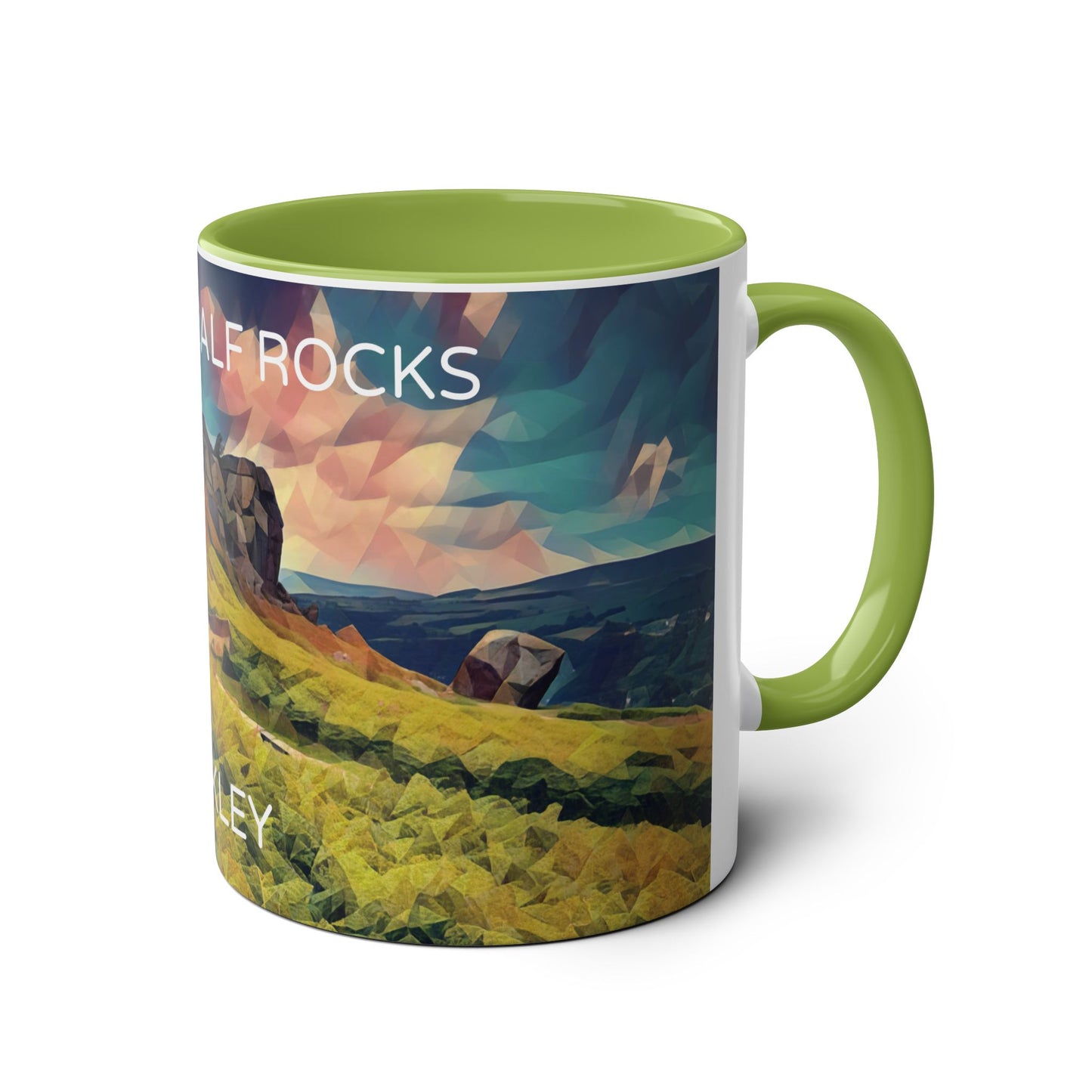 Ilkley Cow & Calf Rocks Two-Tone Coffee Mugs, 11oz