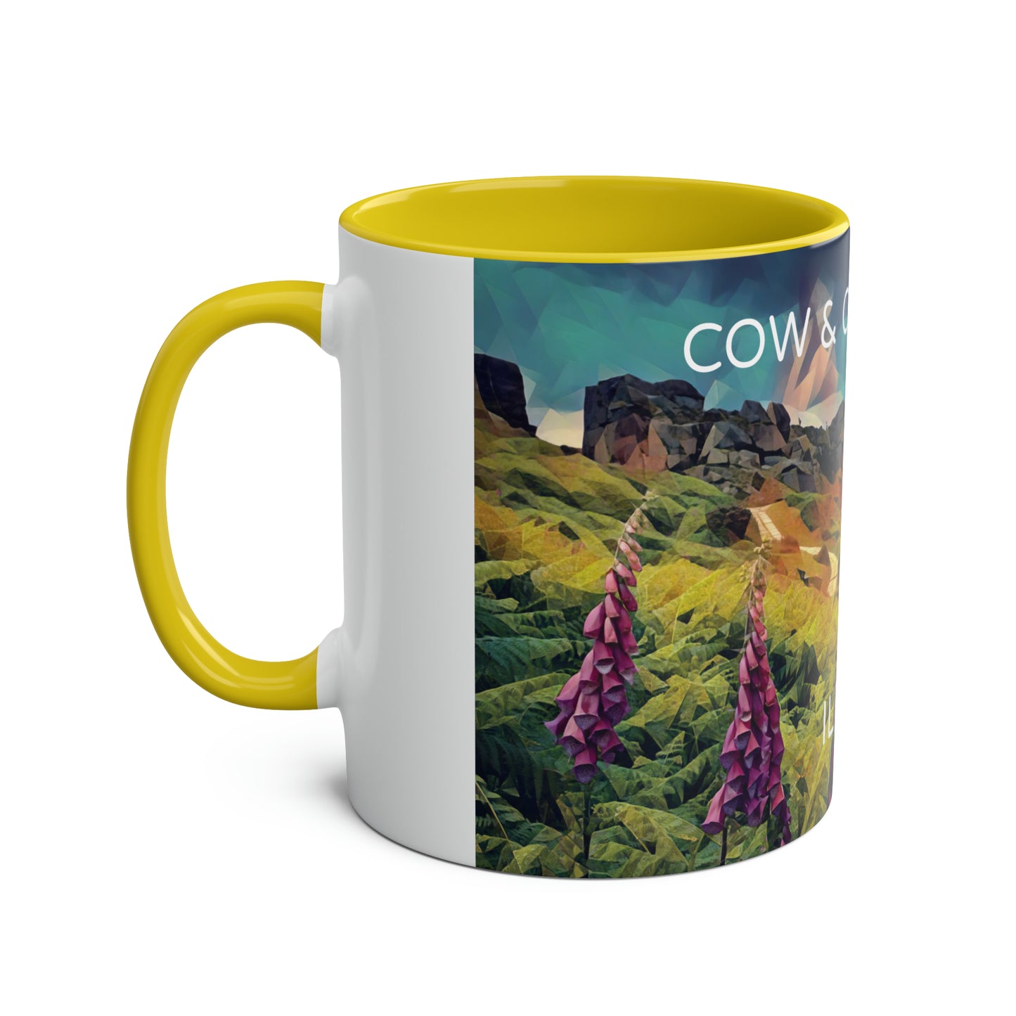 Ilkley Cow & Calf Rocks Two-Tone Coffee Mugs, 11oz