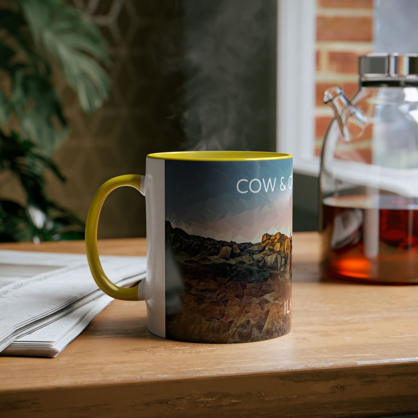 Ilkley Cow & Calf Rocks Two-Tone Coffee Mugs, 11oz