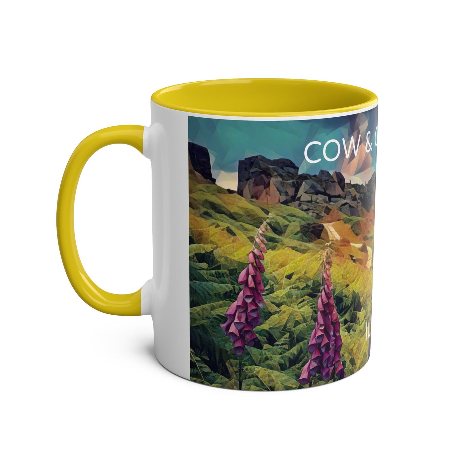 Ilkley Cow & Calf Rocks Two-Tone Coffee Mugs, 11oz