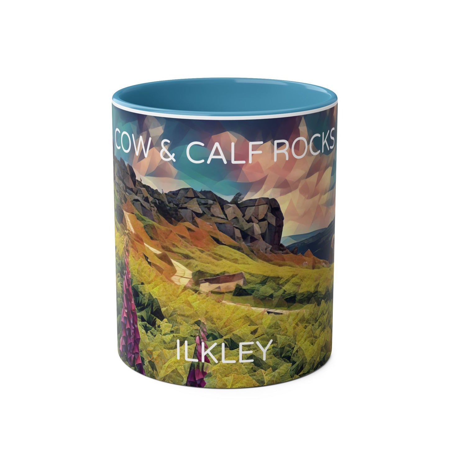 Ilkley Cow & Calf Rocks Two-Tone Coffee Mugs, 11oz