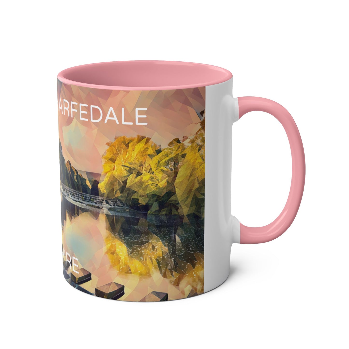 Burley-In-Wharfedale  - Yorkshire Dales  Two-Tone Coffee Mugs, 11oz