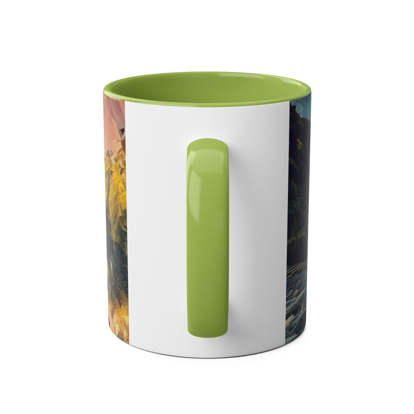 Burley-In-Wharfedale  - Yorkshire Dales  Two-Tone Coffee Mugs, 11oz