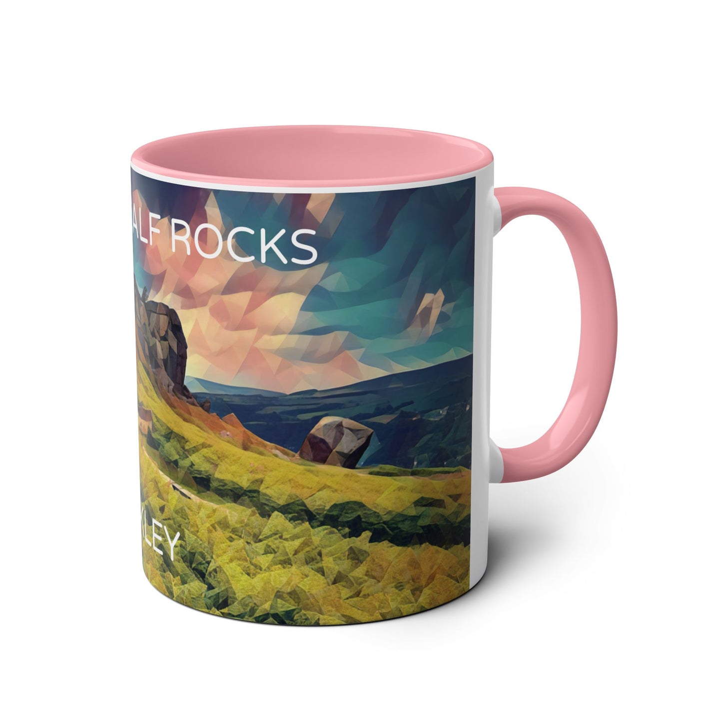 Ilkley Cow & Calf Rocks Two-Tone Coffee Mugs, 11oz