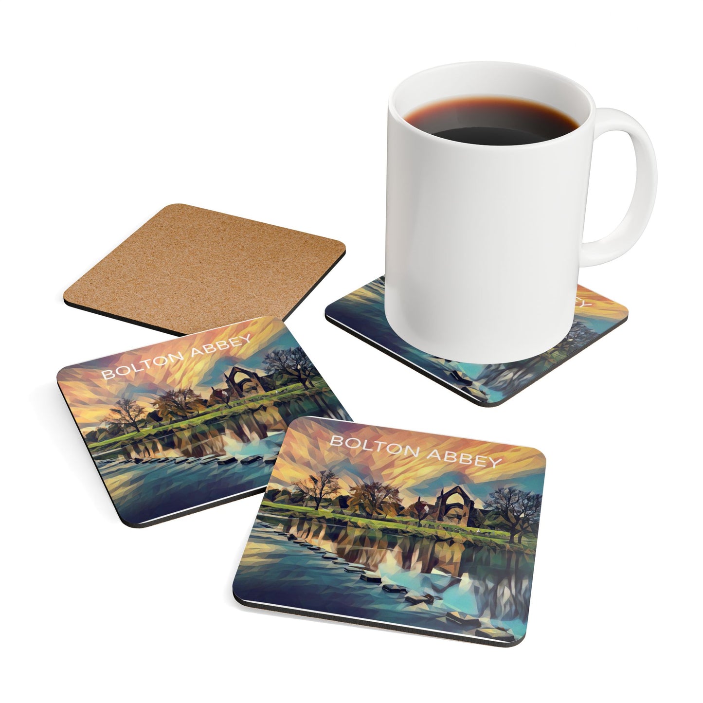 Bolton Abbey Corkwood Coaster Set