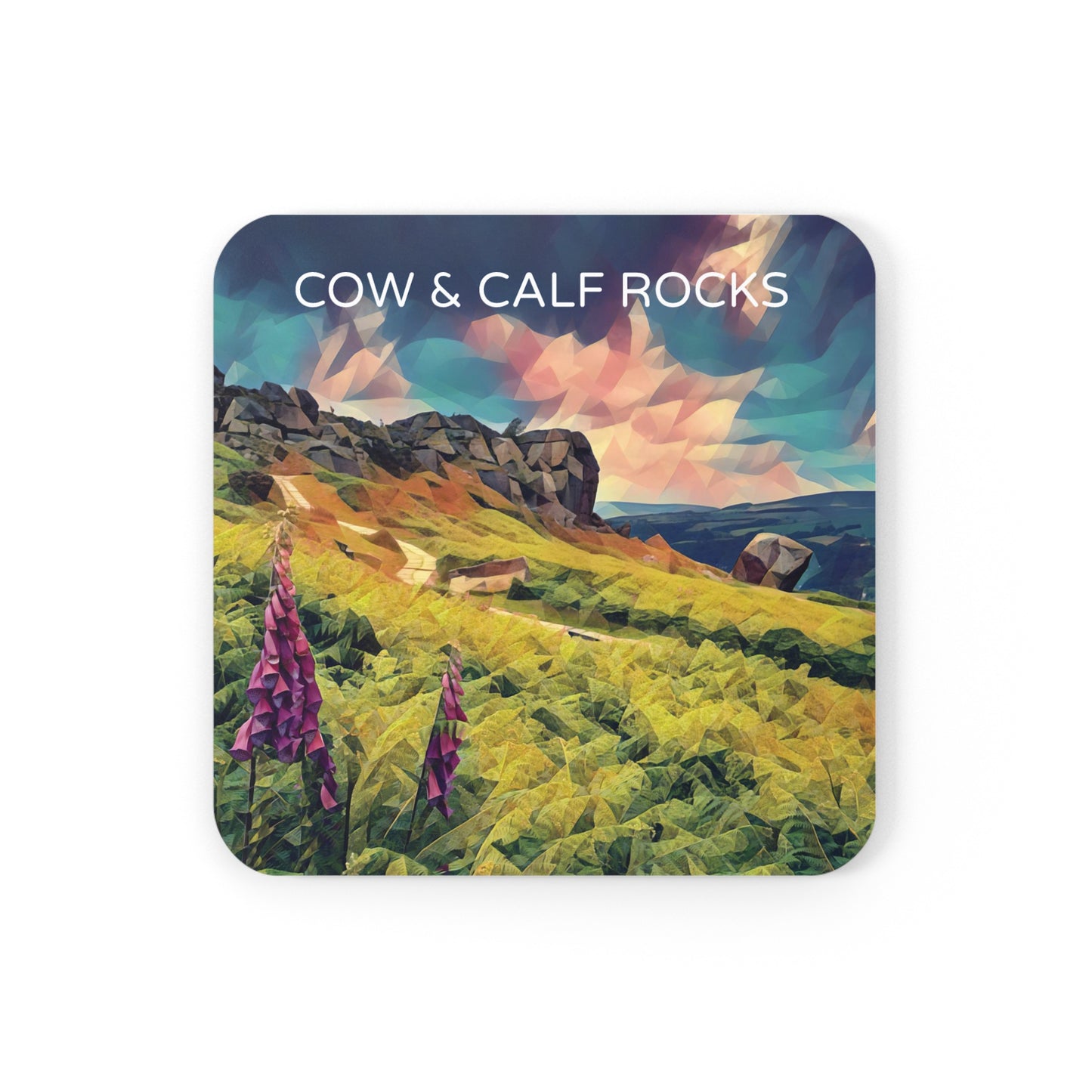 Cow and Calf Corkwood Coaster Set