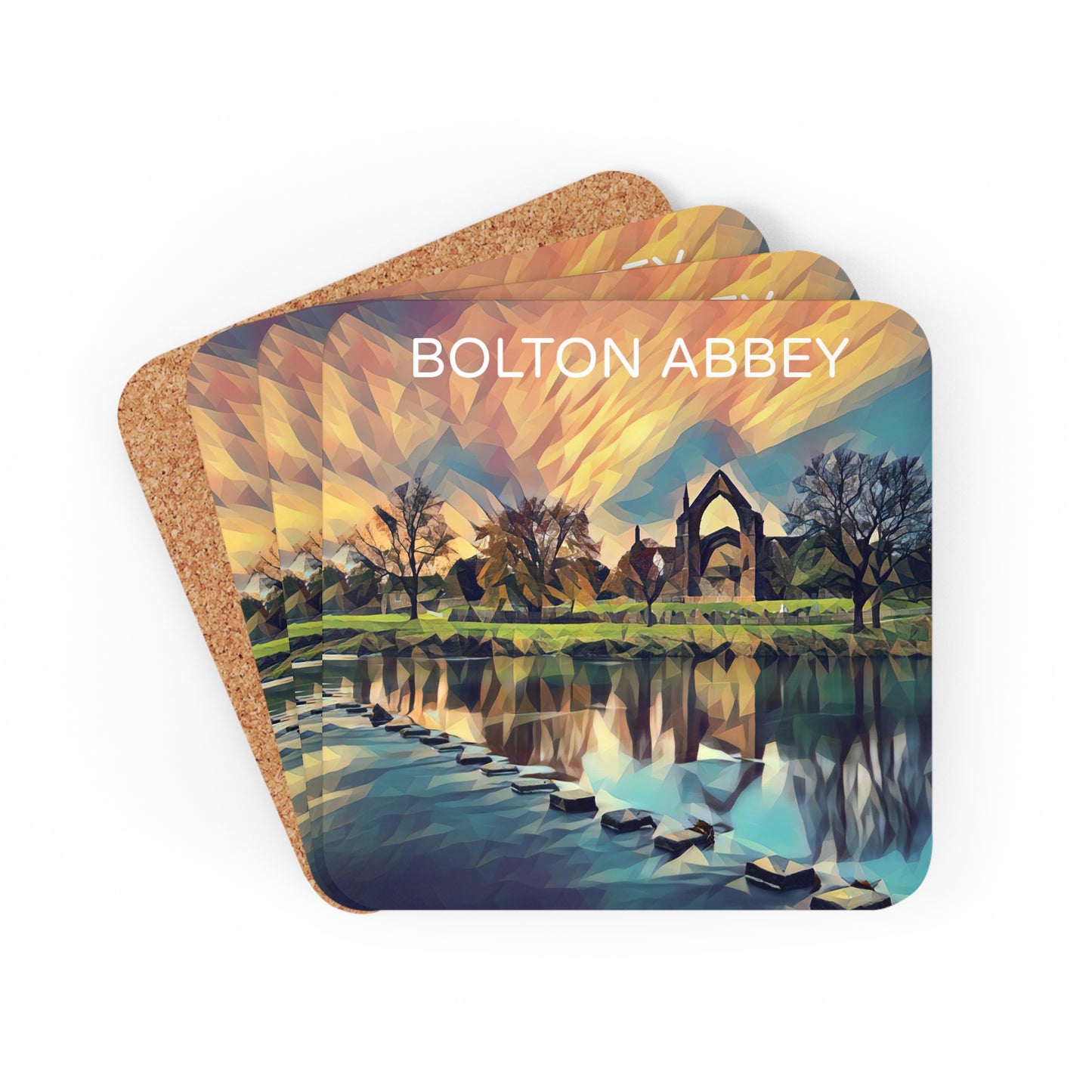 Bolton Abbey Corkwood Coaster Set