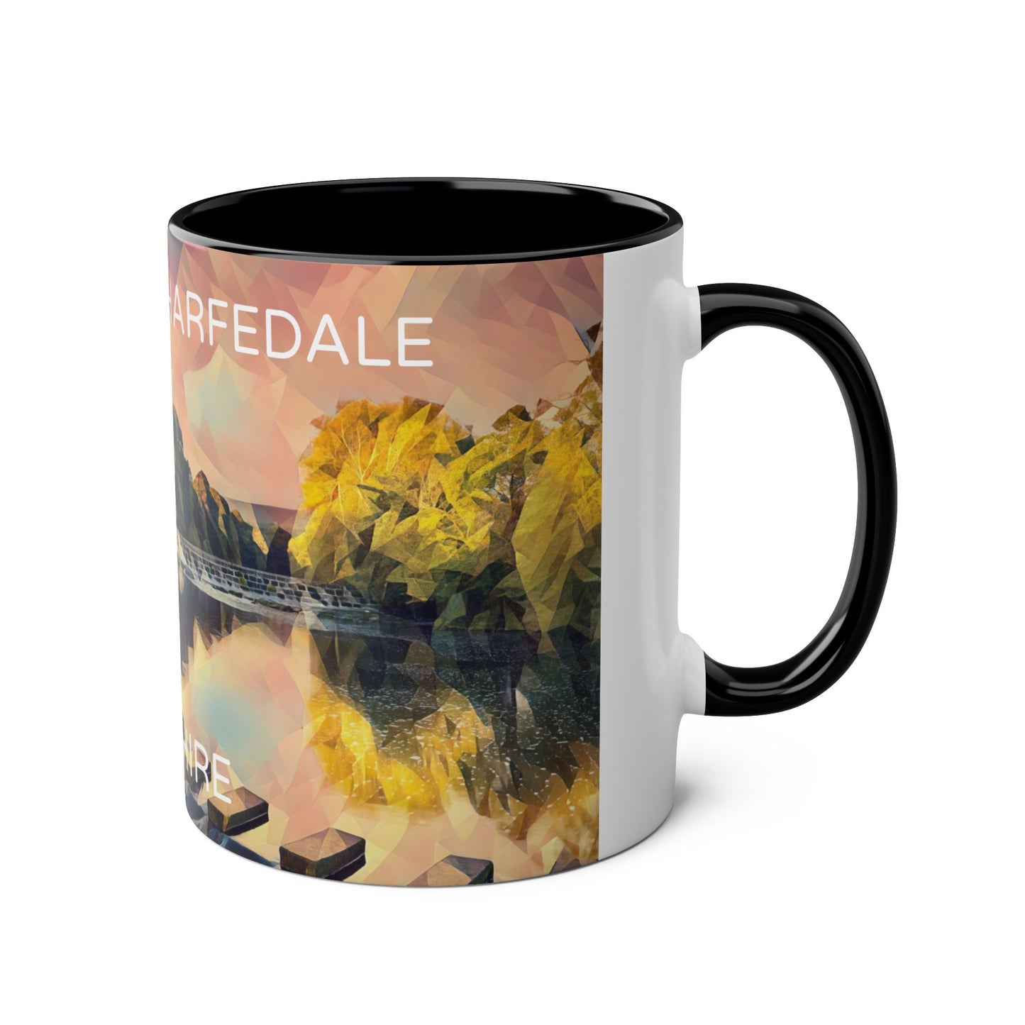 Burley-In-Wharfedale  - Yorkshire Dales  Two-Tone Coffee Mugs, 11oz