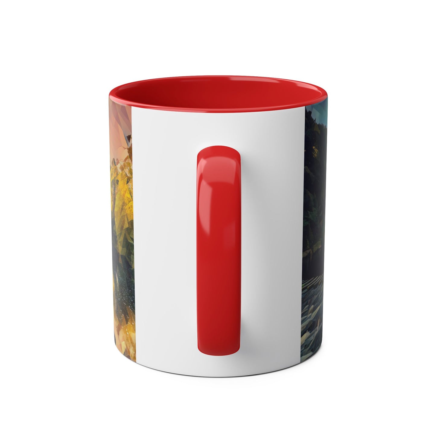 Burley-In-Wharfedale  - Yorkshire Dales  Two-Tone Coffee Mugs, 11oz