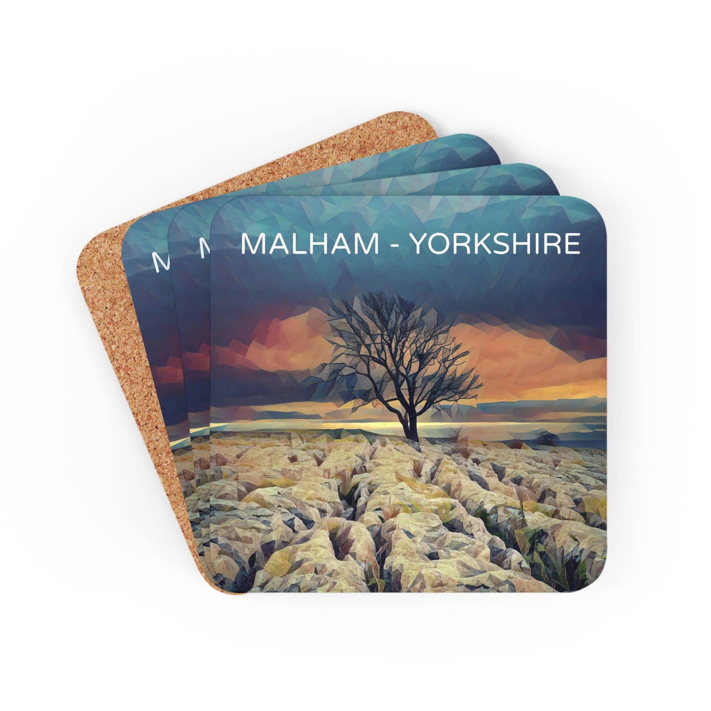 Malham Corkwood Coaster Set