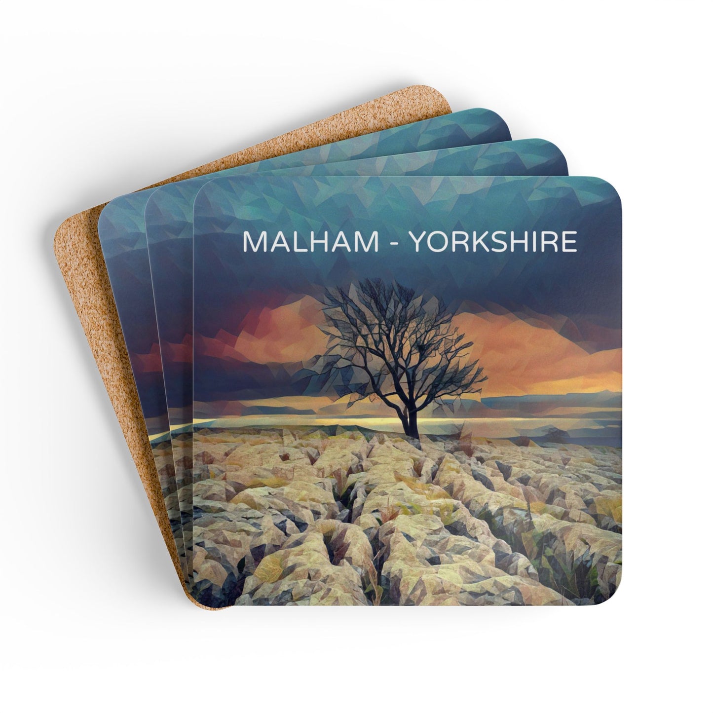 Malham Corkwood Coaster Set