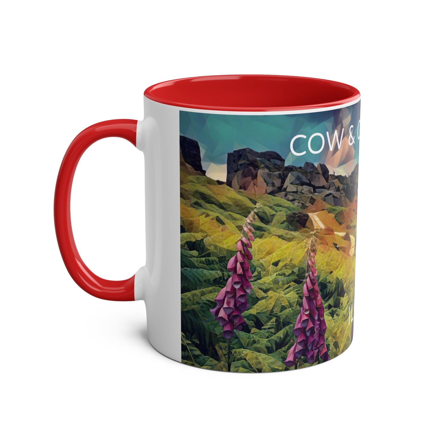 Ilkley Cow & Calf Rocks Two-Tone Coffee Mugs, 11oz