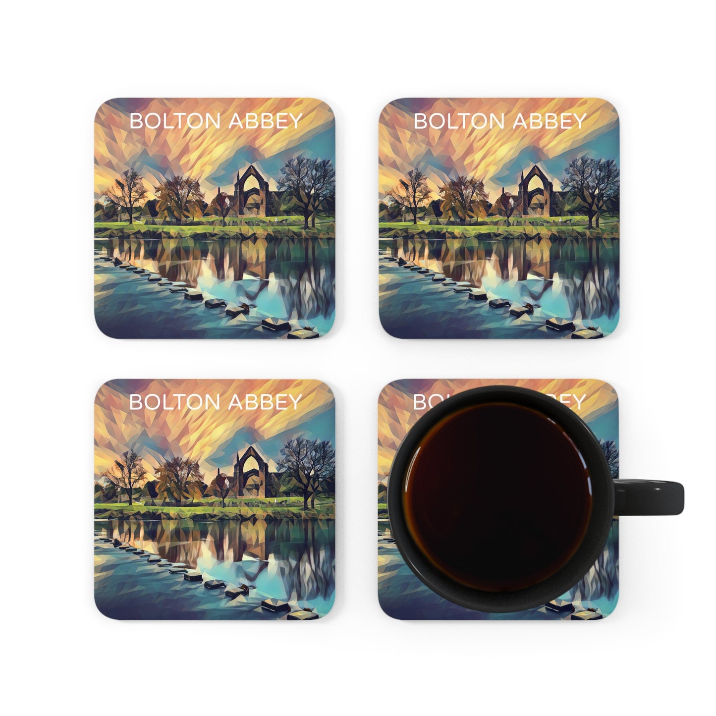 Bolton Abbey Corkwood Coaster Set