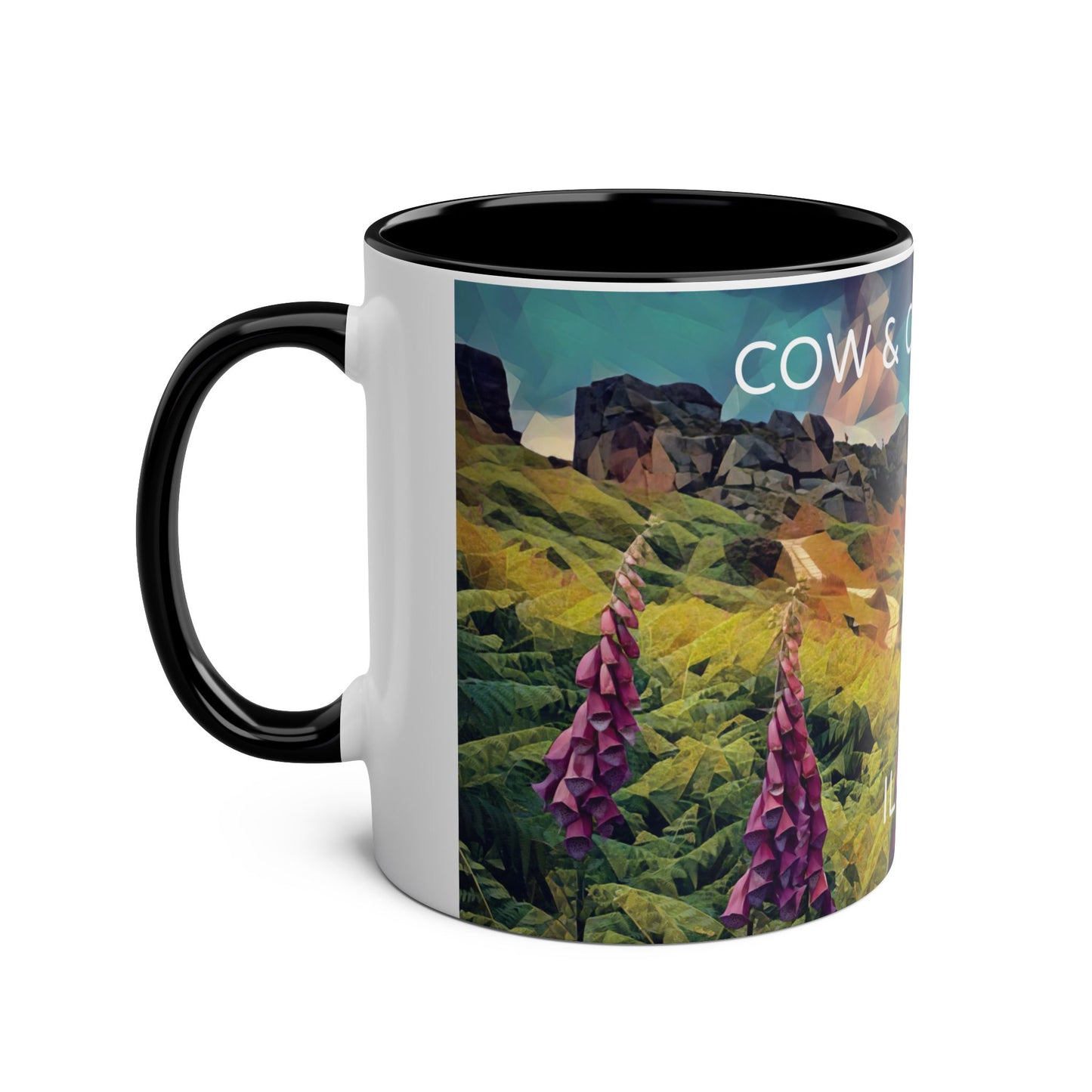 Ilkley Cow & Calf Rocks Two-Tone Coffee Mugs, 11oz