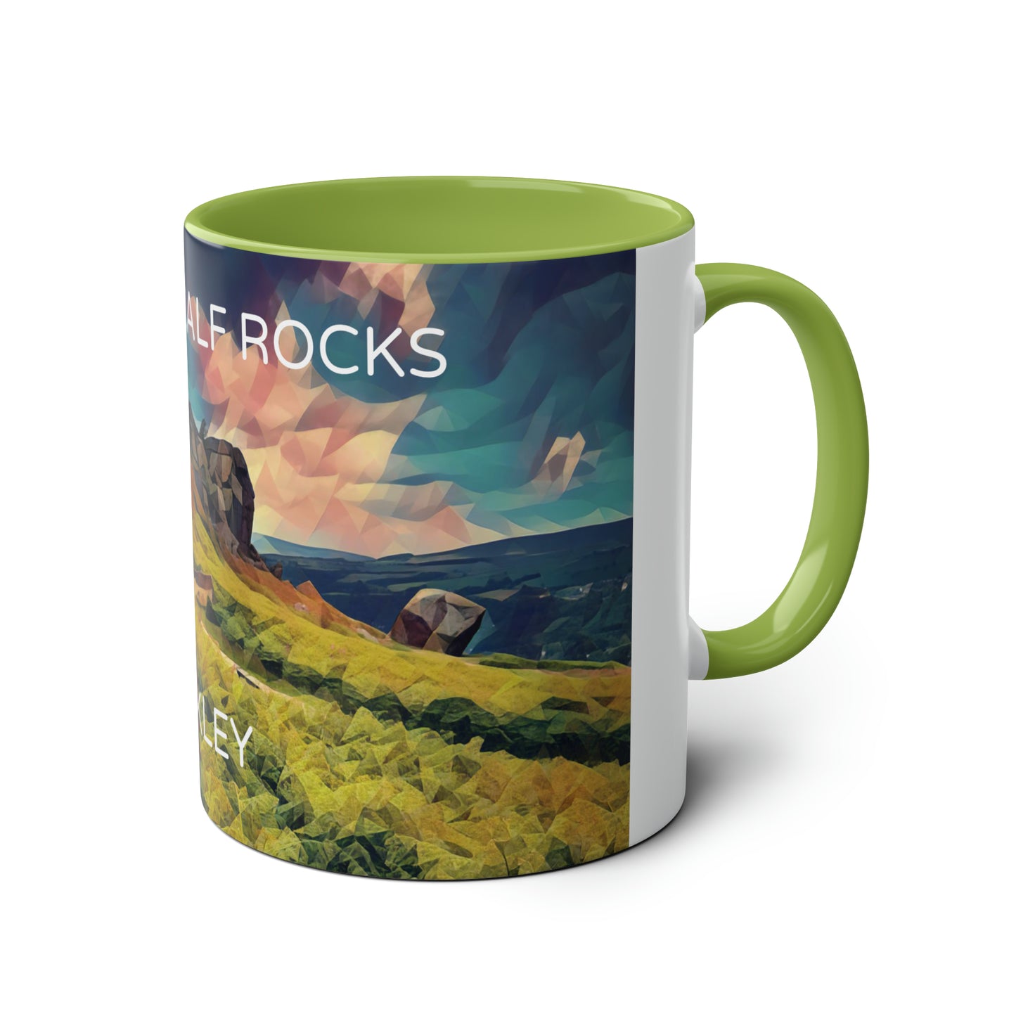 Ilkley Cow & Calf Rocks Two-Tone Coffee Mugs, 11oz