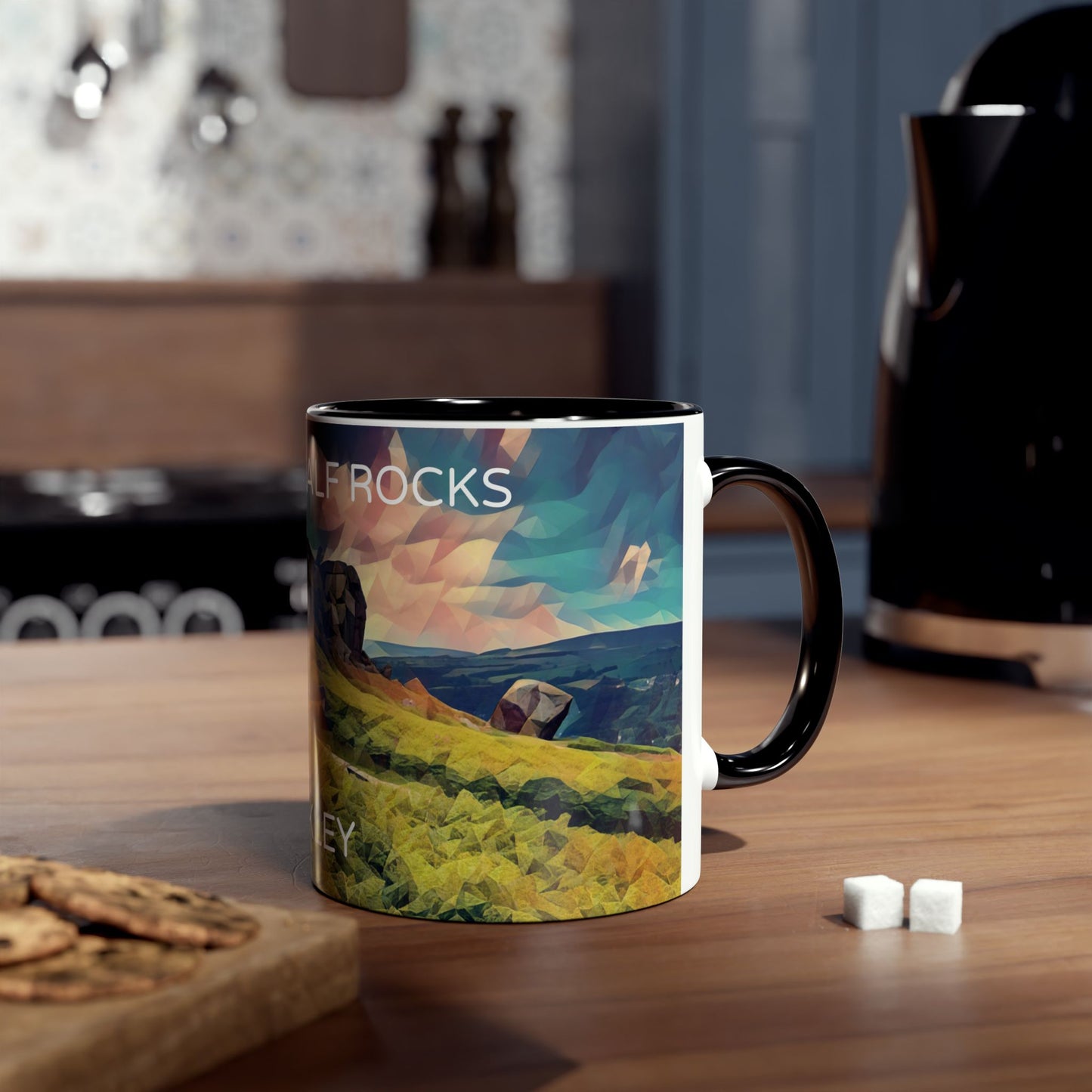 Ilkley Cow & Calf Rocks Two-Tone Coffee Mugs, 11oz