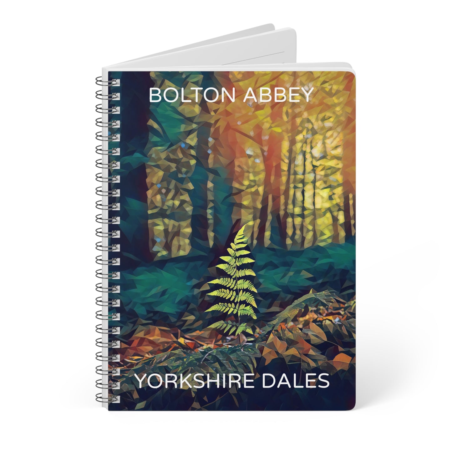 Bolton Abbey Fern - Yorkshire Dales Wirobound Softcover Notebook, A5