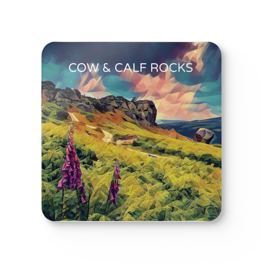 Cow and Calf Corkwood Coaster Set