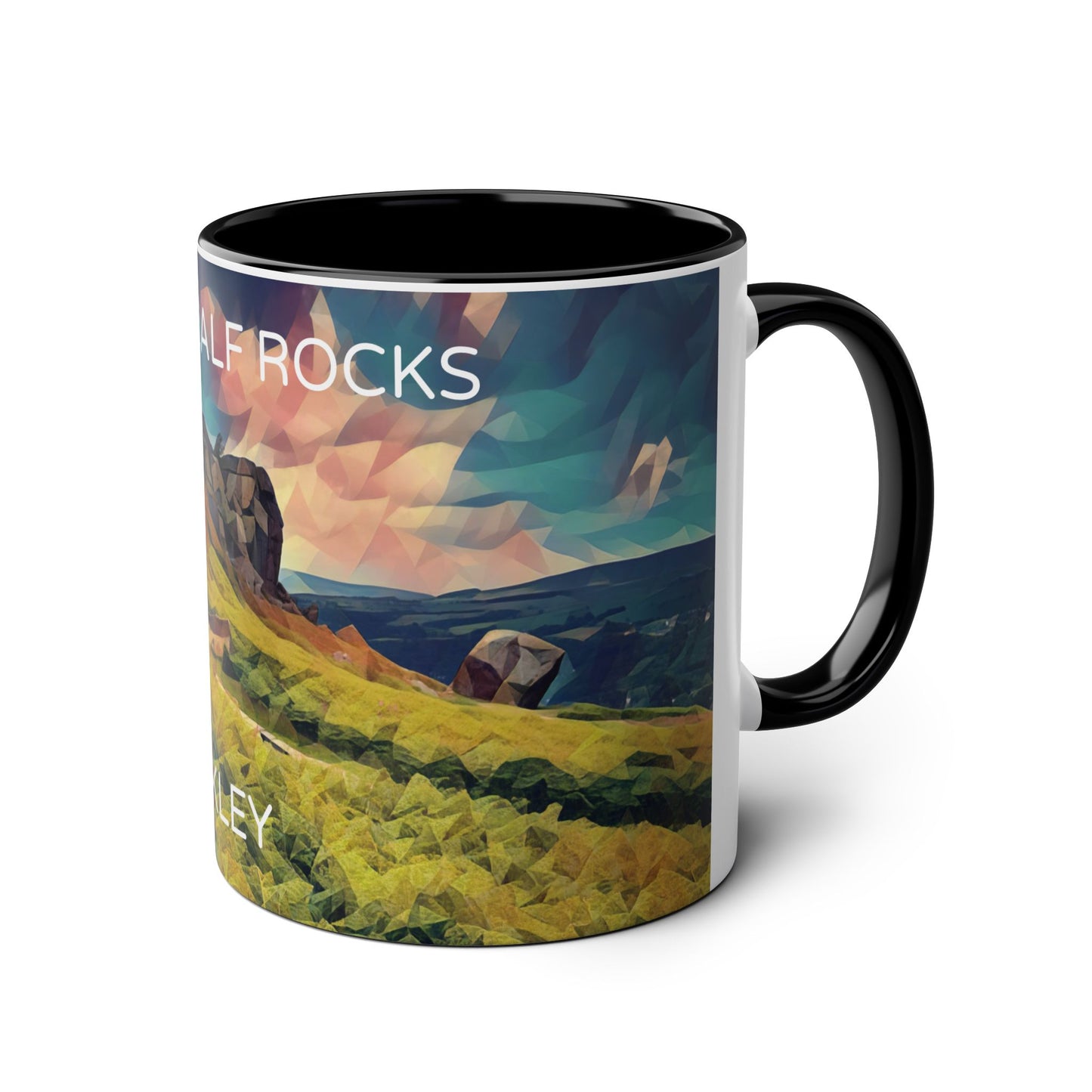 Ilkley Cow & Calf Rocks Two-Tone Coffee Mugs, 11oz