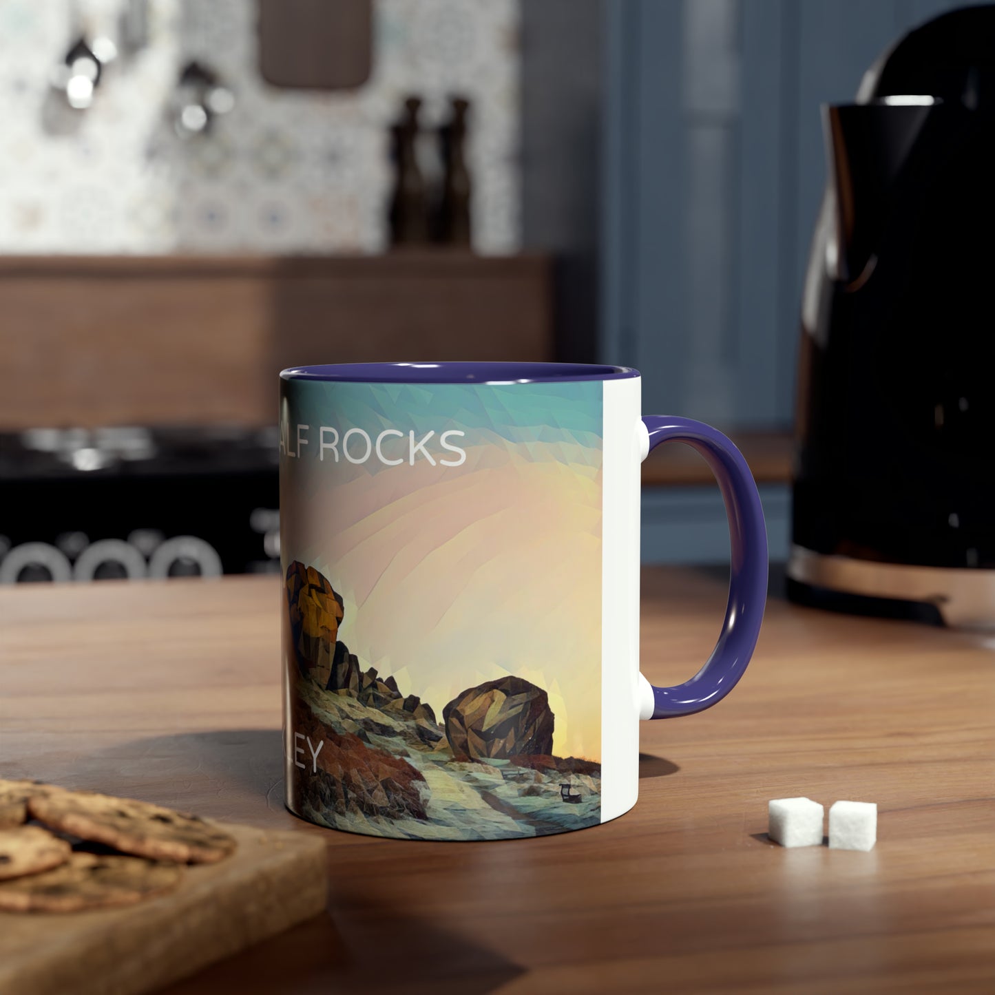 Ilkley Cow & Calf Rocks Two-Tone Coffee Mugs, 11oz