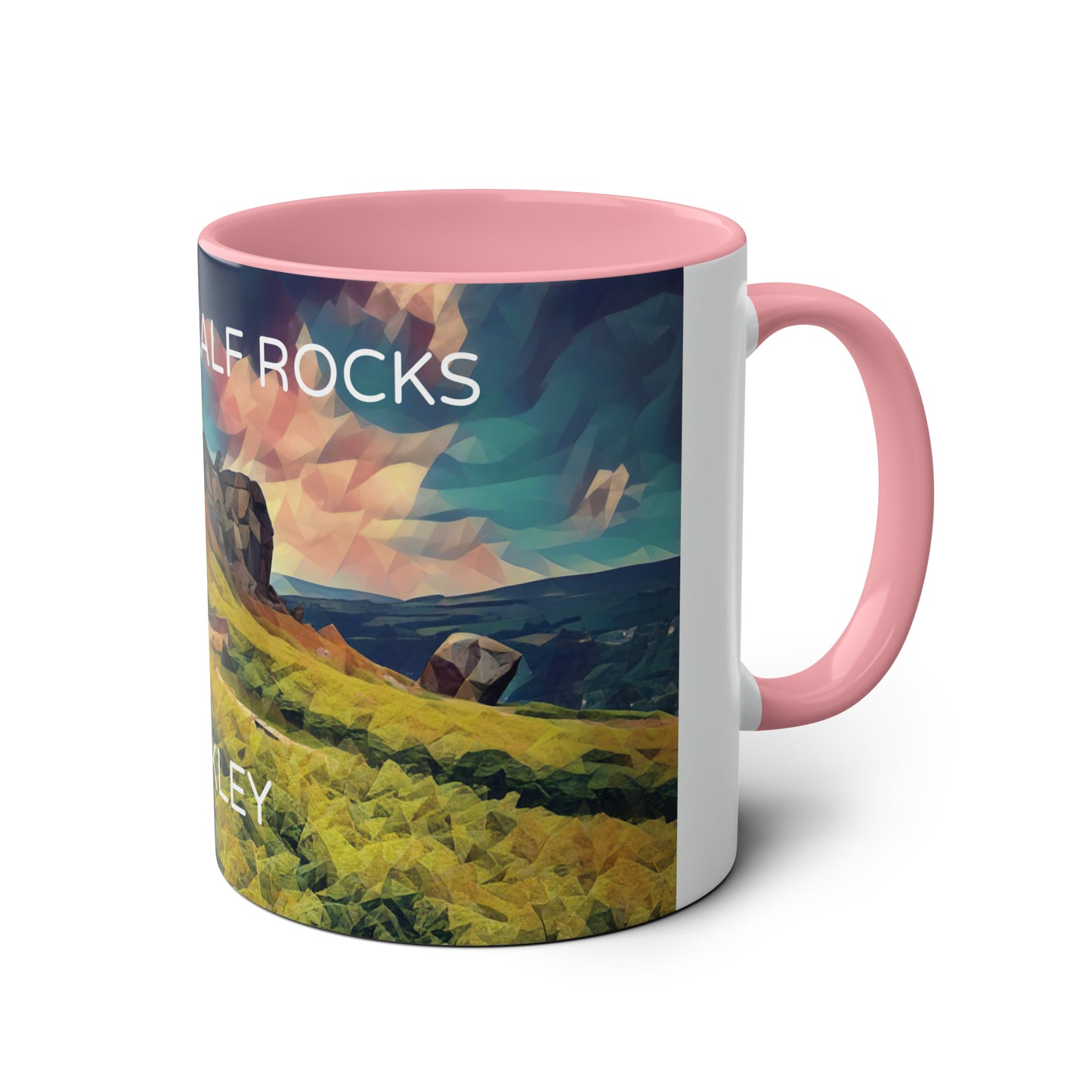 Ilkley Cow & Calf Rocks Two-Tone Coffee Mugs, 11oz