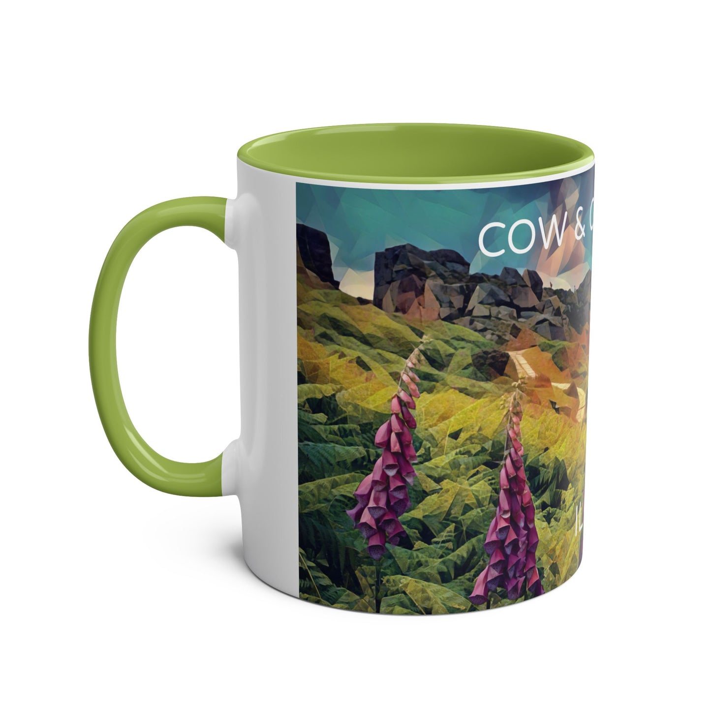 Ilkley Cow & Calf Rocks Two-Tone Coffee Mugs, 11oz