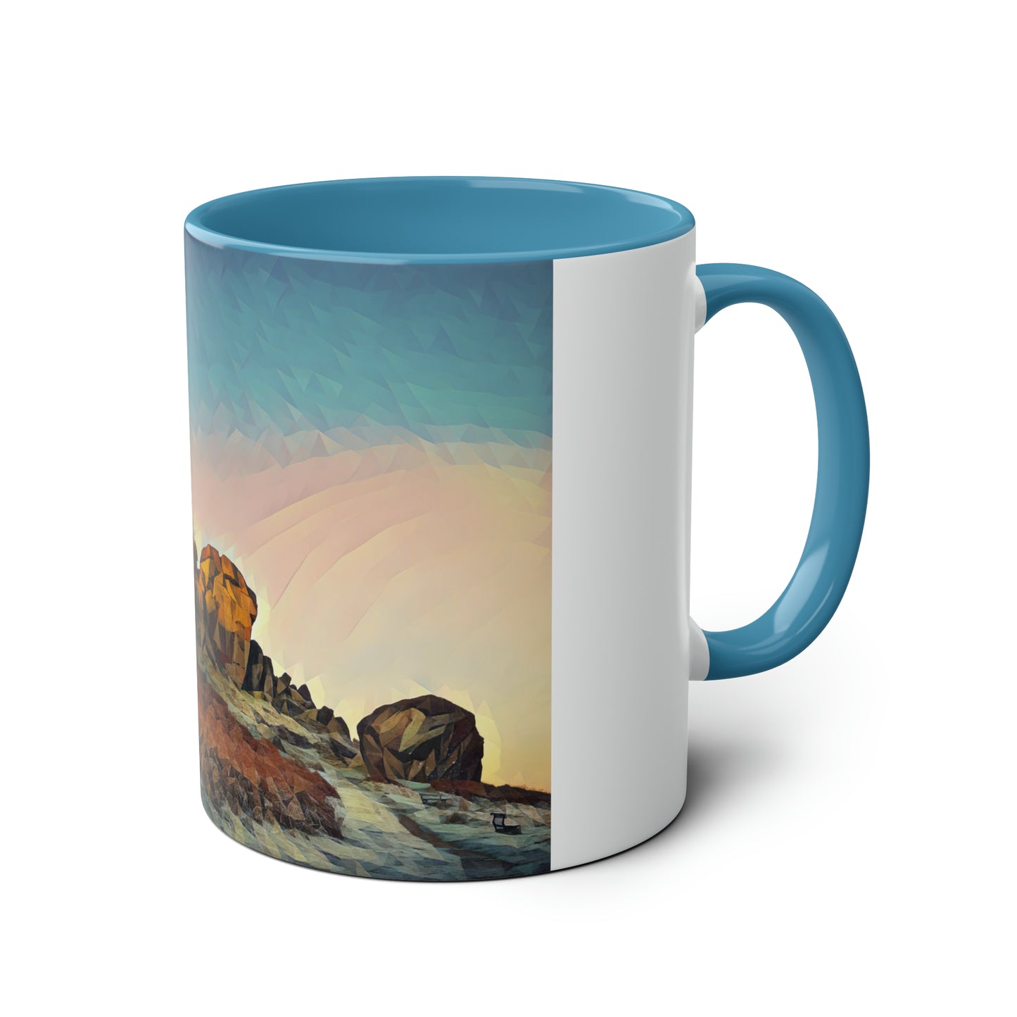 Ilkley Cow & Calf Rocks Two-Tone Coffee Mugs, 11oz