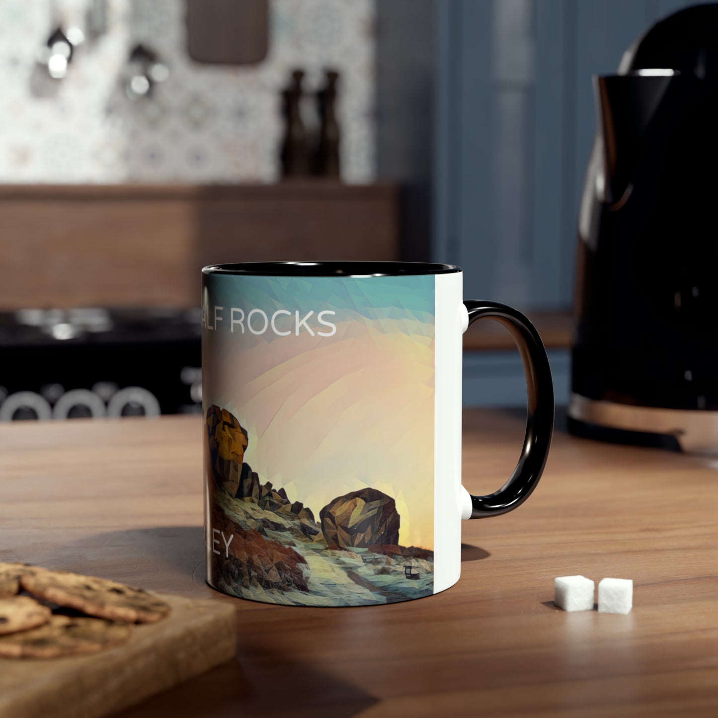 Ilkley Cow & Calf Rocks Two-Tone Coffee Mugs, 11oz