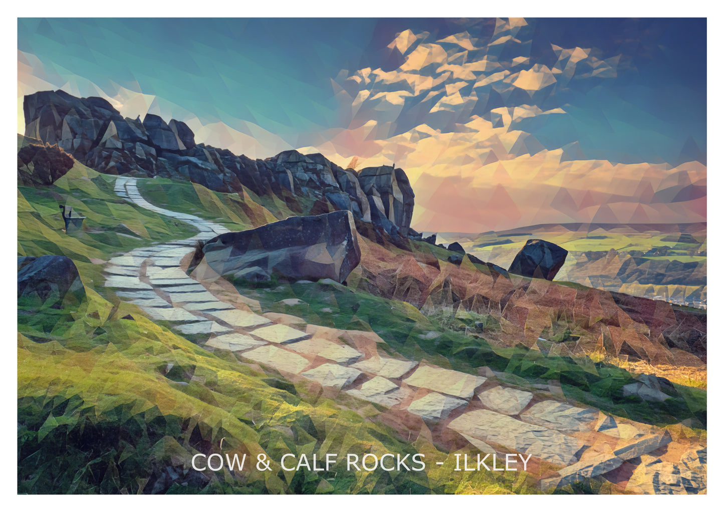 Cow and Calf Rocks Ilkley Print